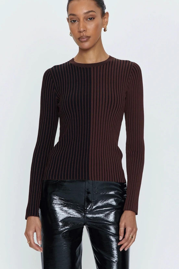 Pistola BETSY Variegated Rib LS Crewneck