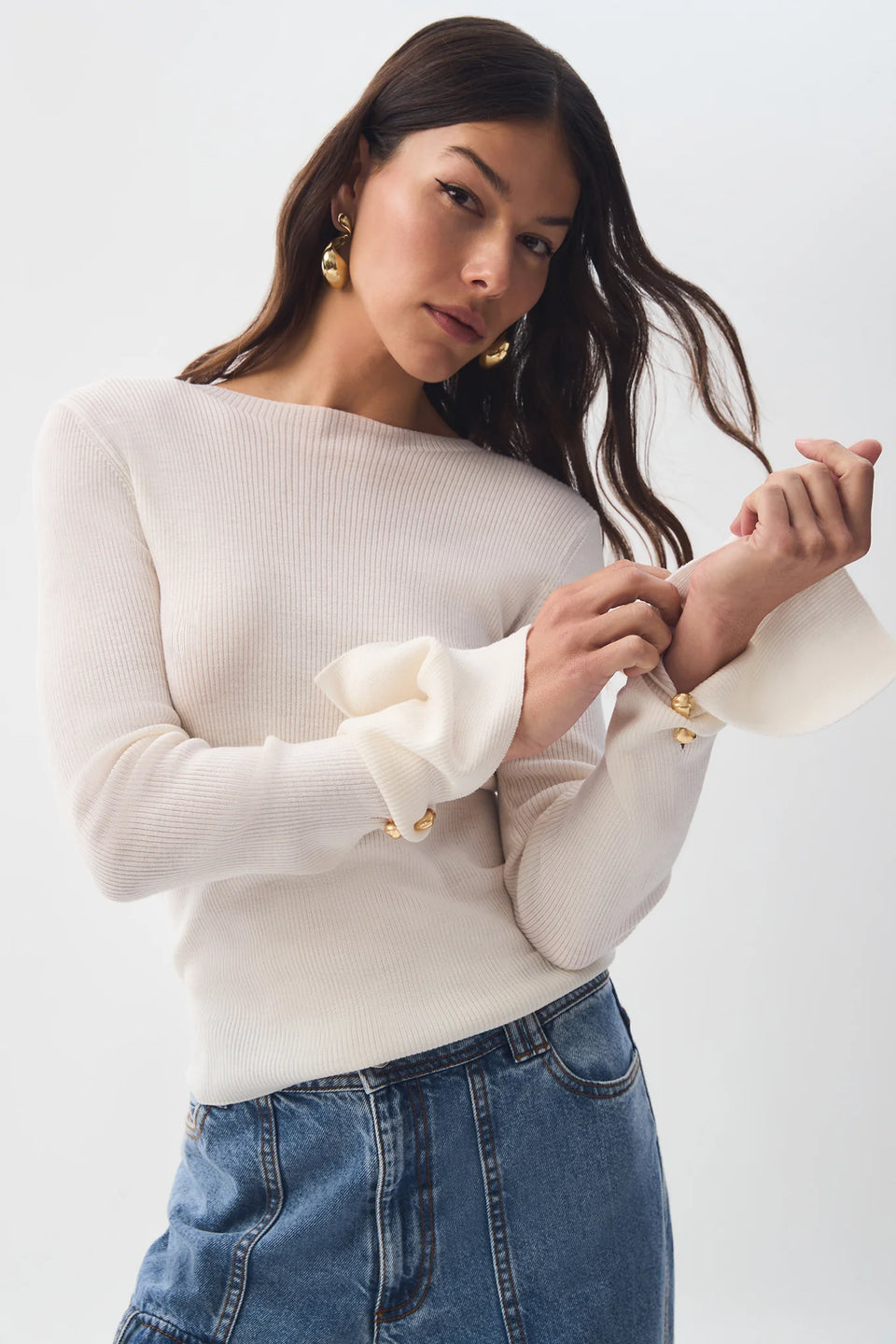 Aje  RUE Rib Knit Top