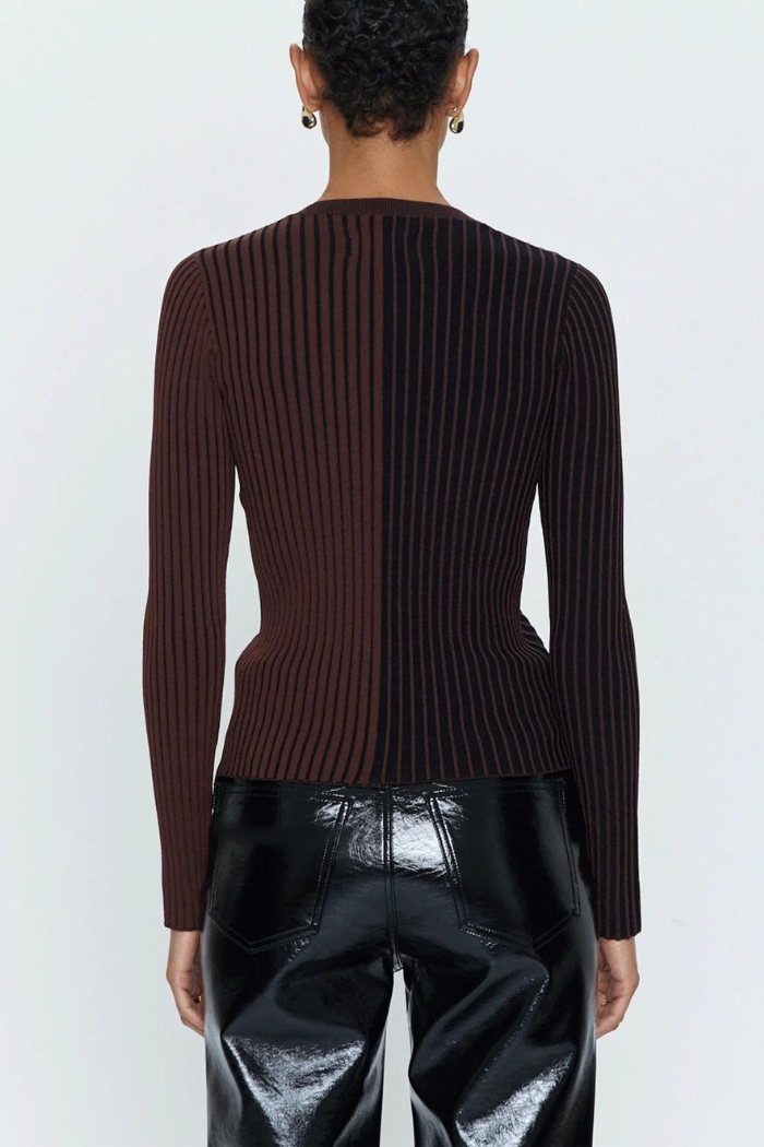 Pistola BETSY Variegated Rib LS Crewneck