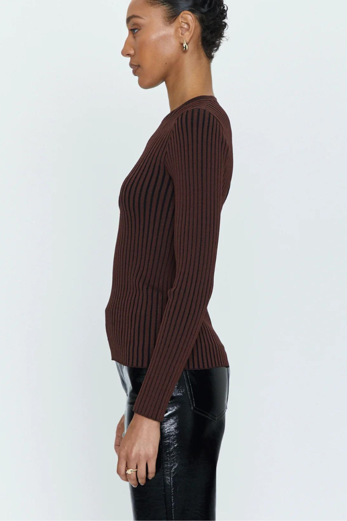 Pistola BETSY Variegated Rib LS Crewneck