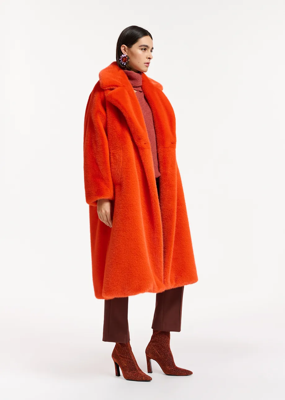 Oversized long faux fur coat hotsell