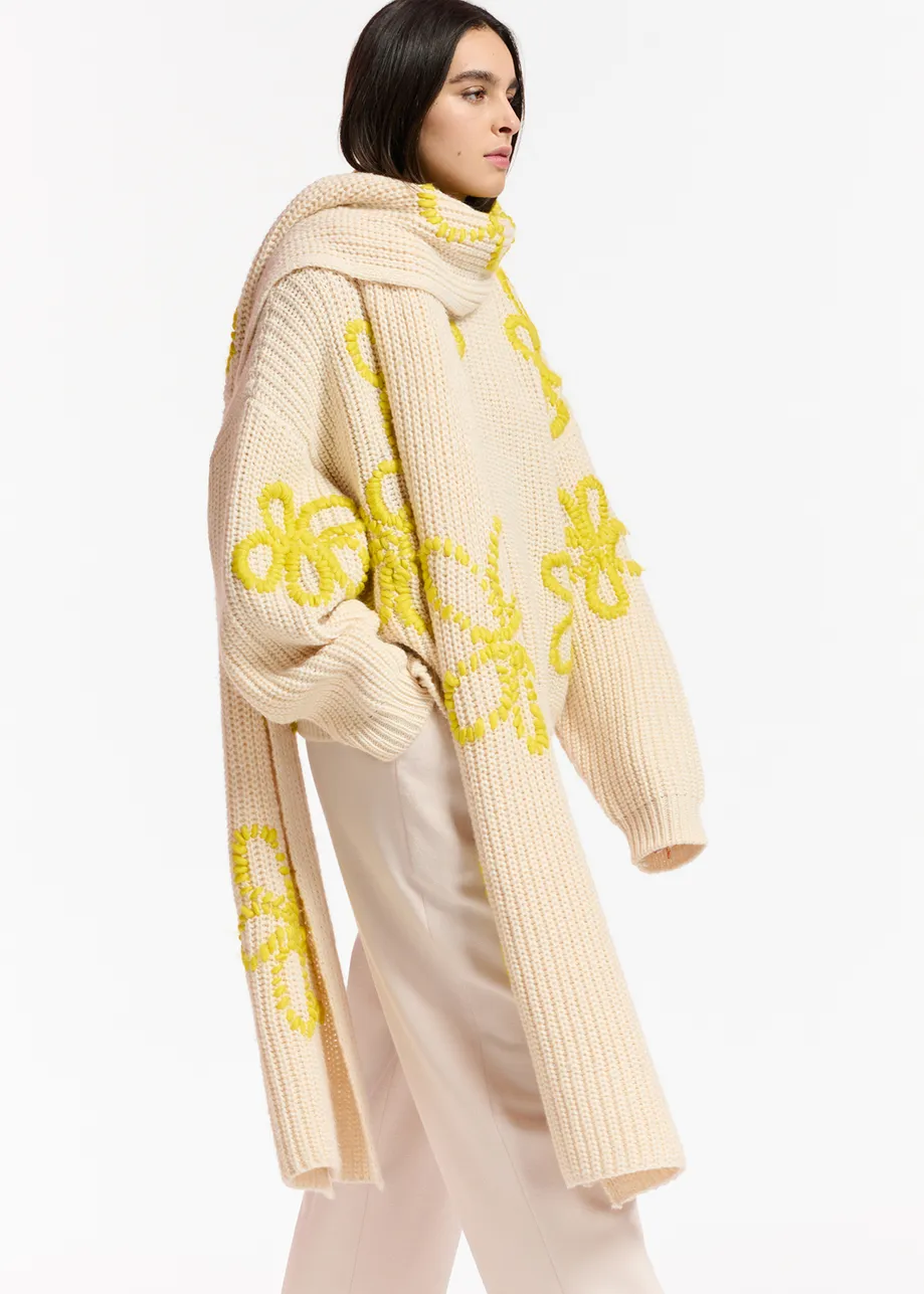 Essentiel Antwerp EFLORALE Embroidered Scarf