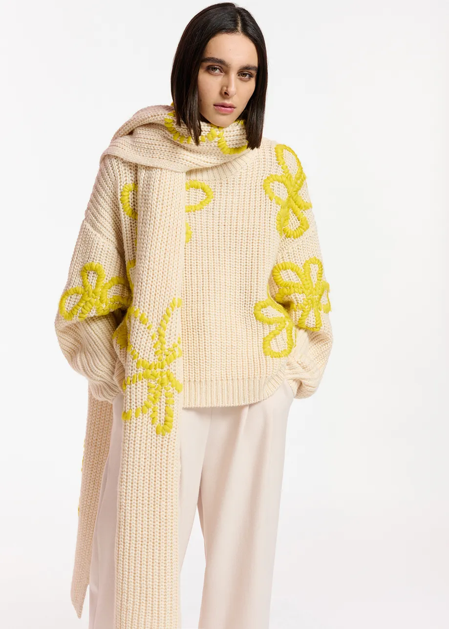 Essentiel Antwerp EFLORALE Embroidered Scarf