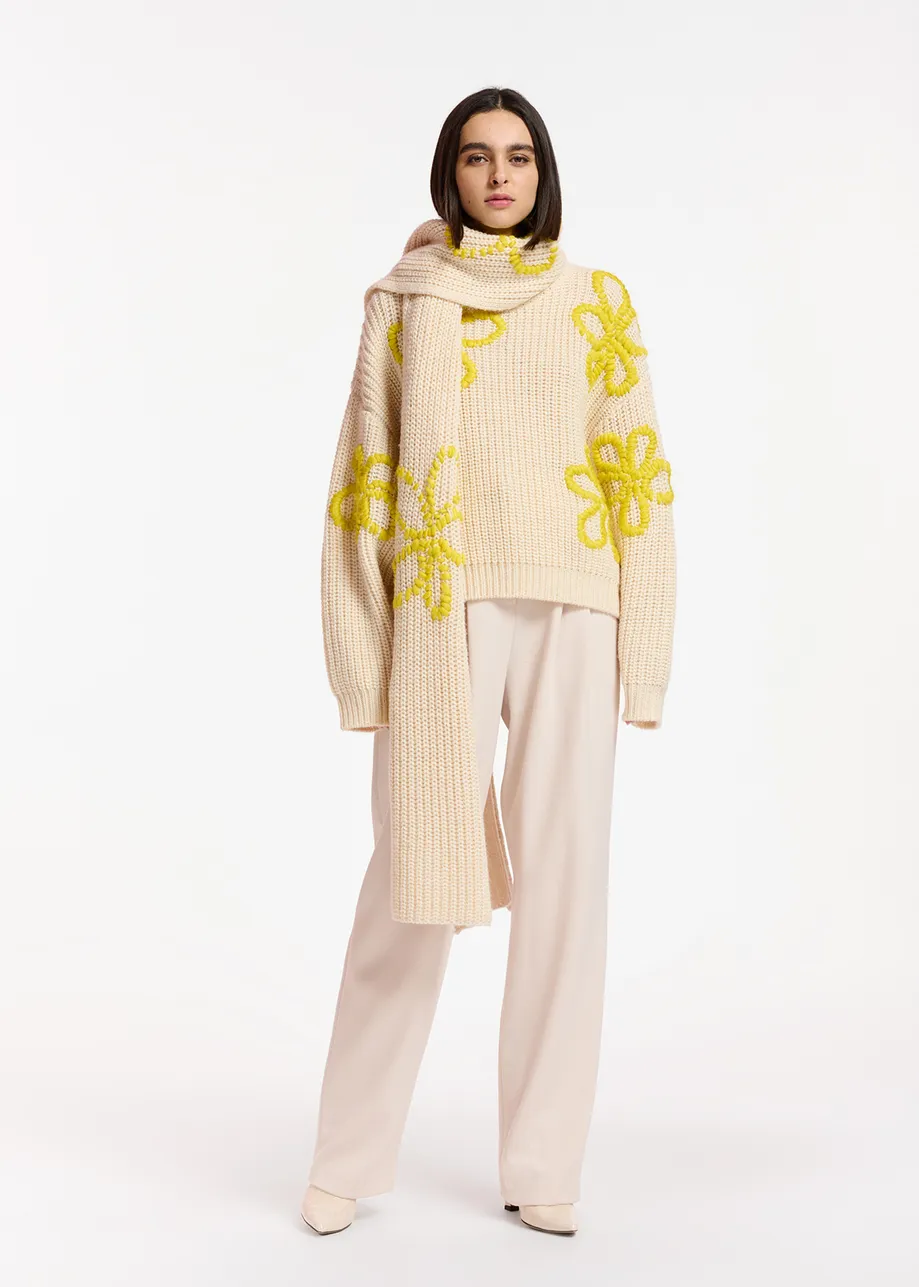 Essentiel Antwerp EFLORALE Embroidered Scarf