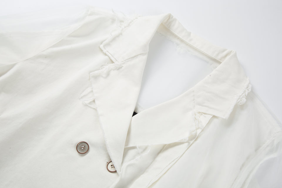 MAAC SEGAL Denim Organza Jacket