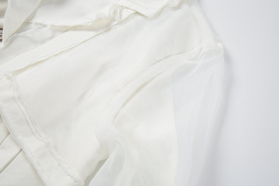 MAAC SEGAL Denim Organza Jacket