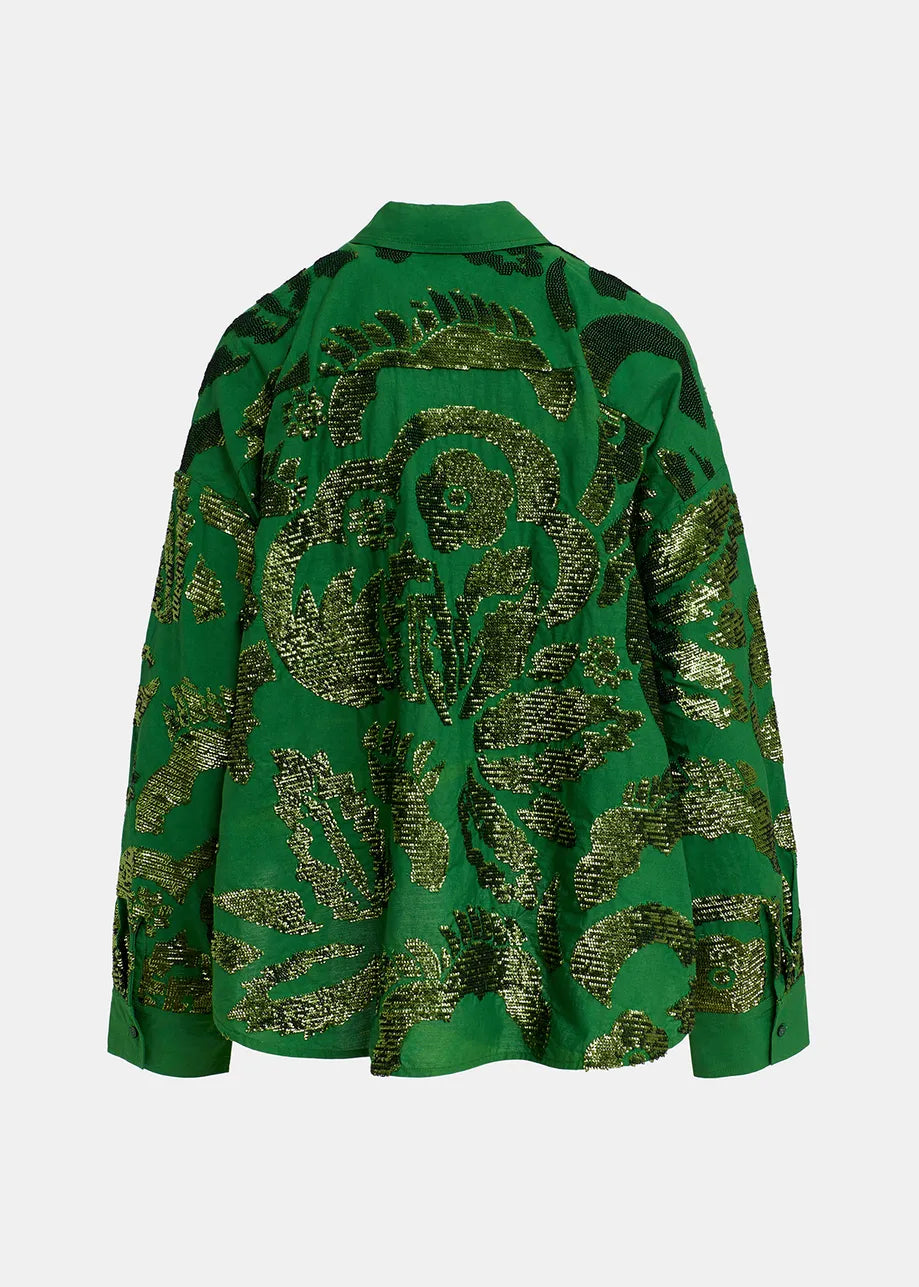 Essentiel Art Werp GREEN SEQUIN Shirt