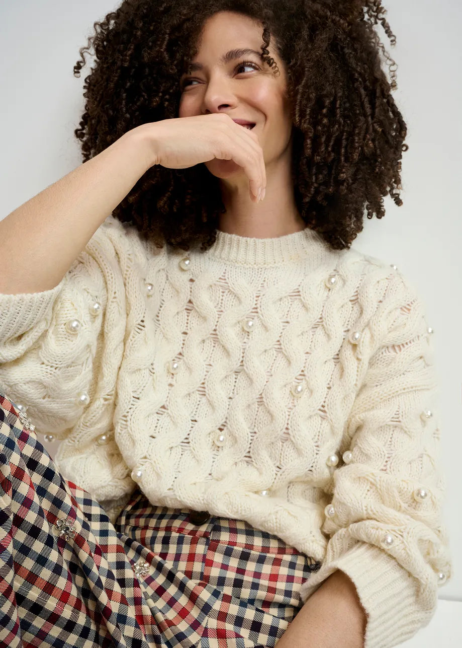 Essentiel Halpes Pearl Beads Pullover