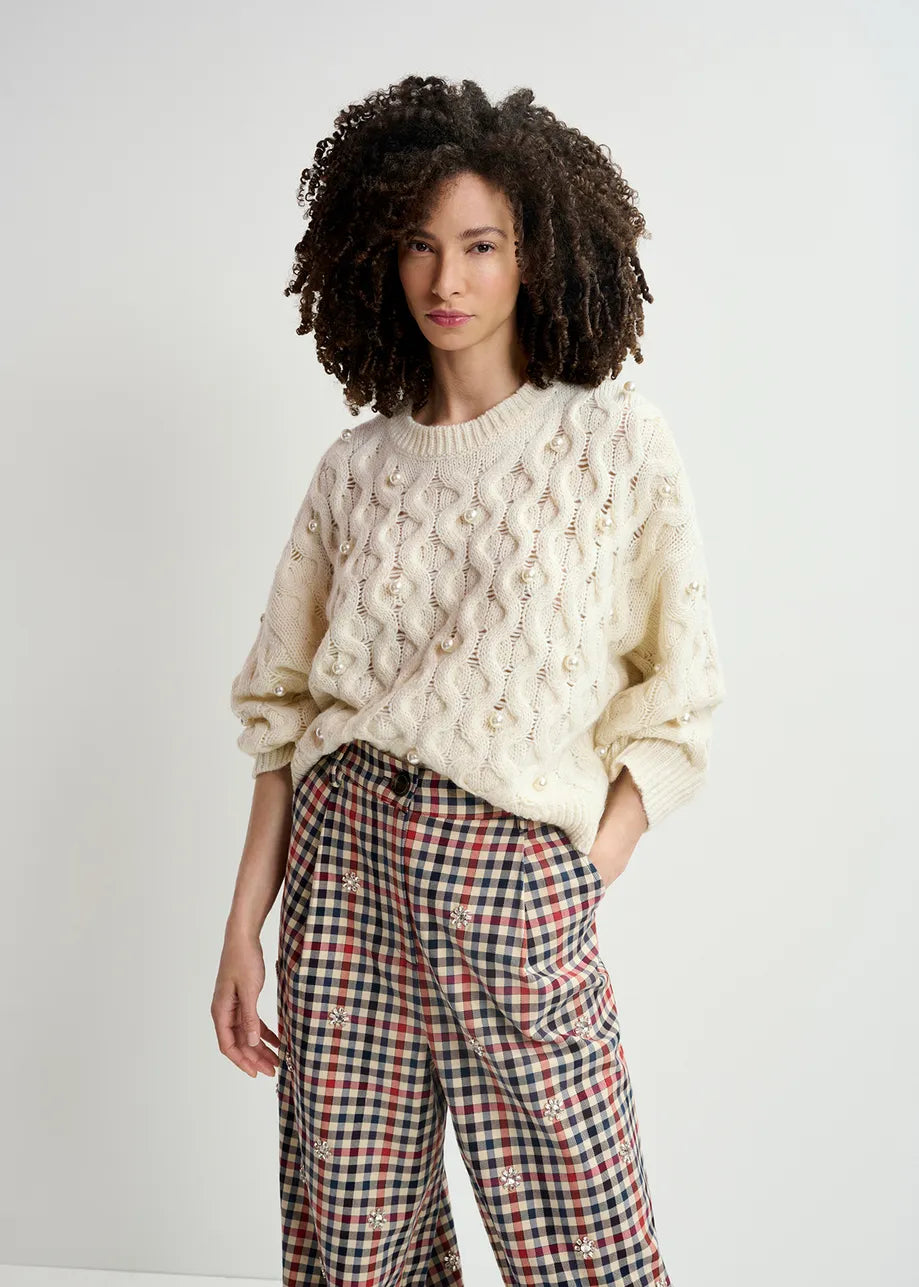 Essentiel Halpes Pearl Beads Pullover