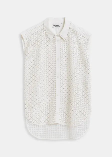Essentiel Antwerp HARNESS Sequin Mesh Shirt