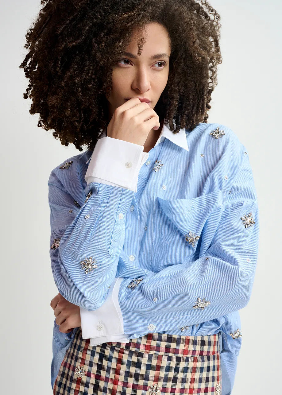 Essentiel Helight Embellished Boxy Shirt