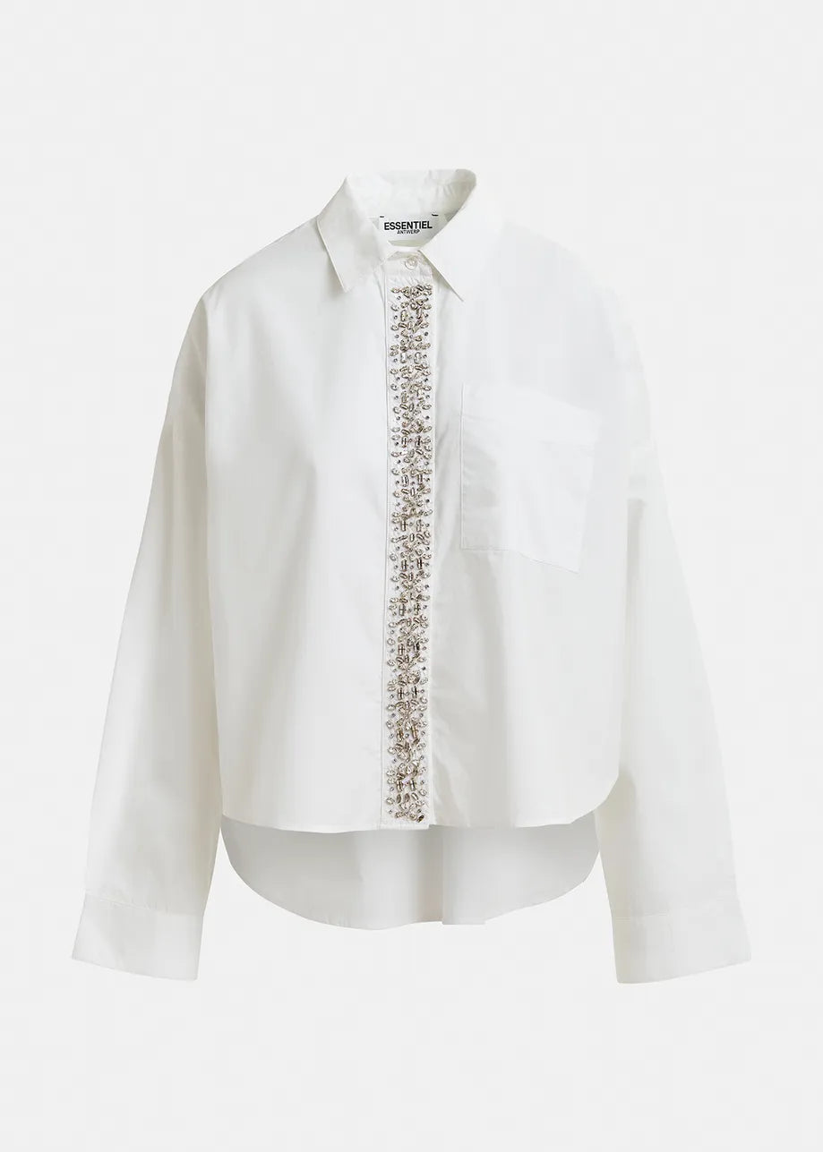 Essentiel Hilver Embellished Placket Shirt