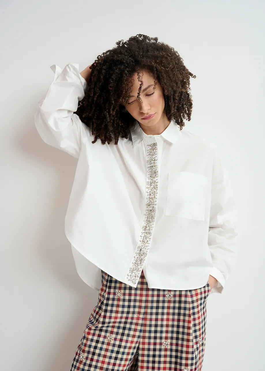 Essentiel Hilver Embellished Placket Shirt