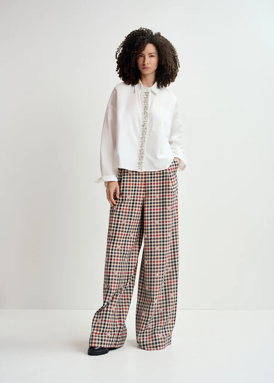 Essentiel Hilver Embellished Placket Shirt