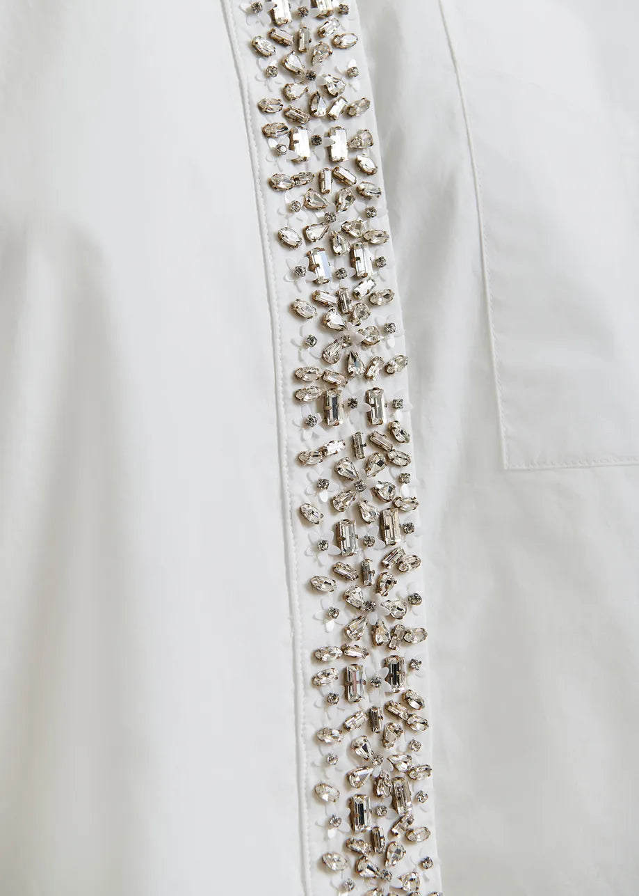Essentiel Hilver Embellished Placket Shirt