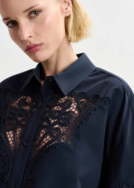 Essentiel Antwerp HOOFD Lace Panelled Shirt