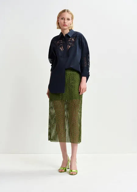 Essentiel Antwerp HOOFD Lace Panelled Shirt
