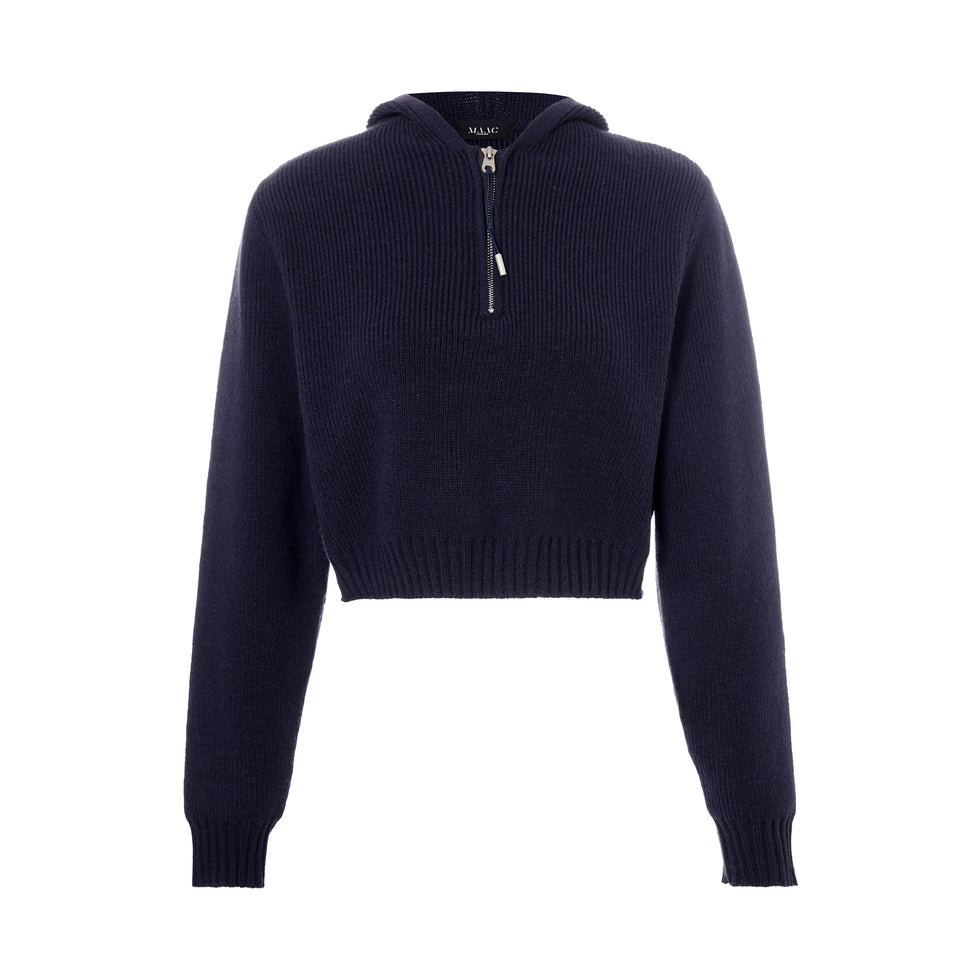 MALLORY  TWO PIECE CROP ZIP UP SWEATER