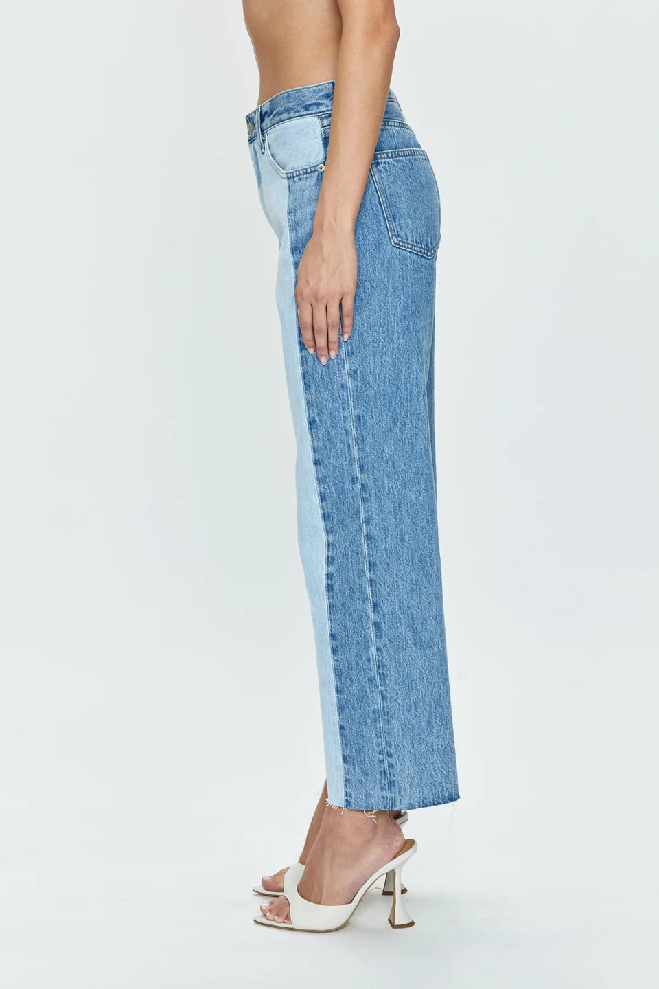 Pistola BOBBIE Ankle Spliced Mid Rise Loose Straight