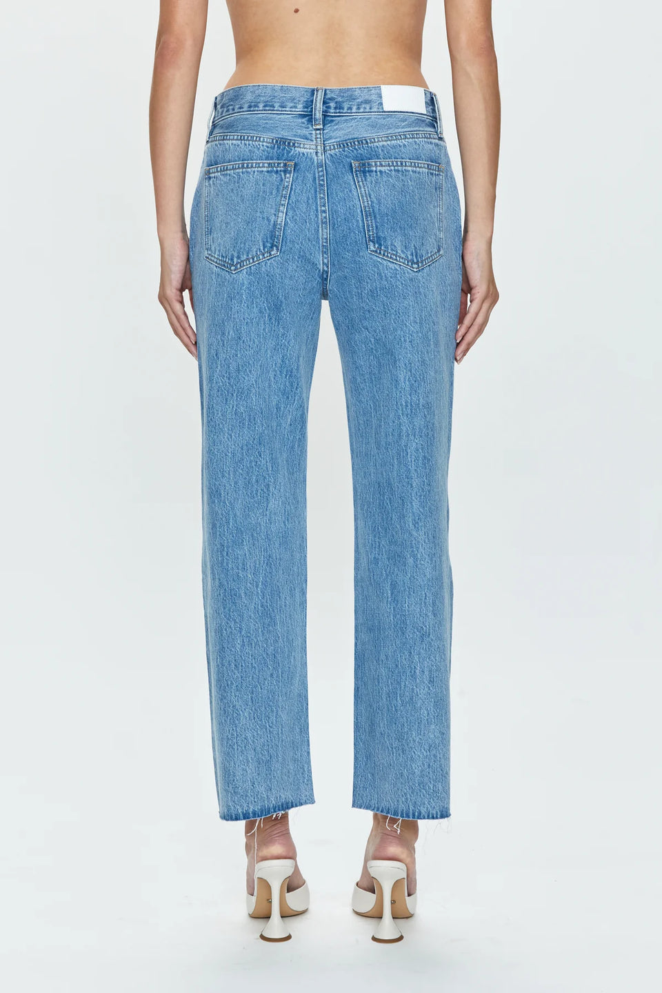 Pistola BOBBIE Ankle Spliced Mid Rise Loose Straight