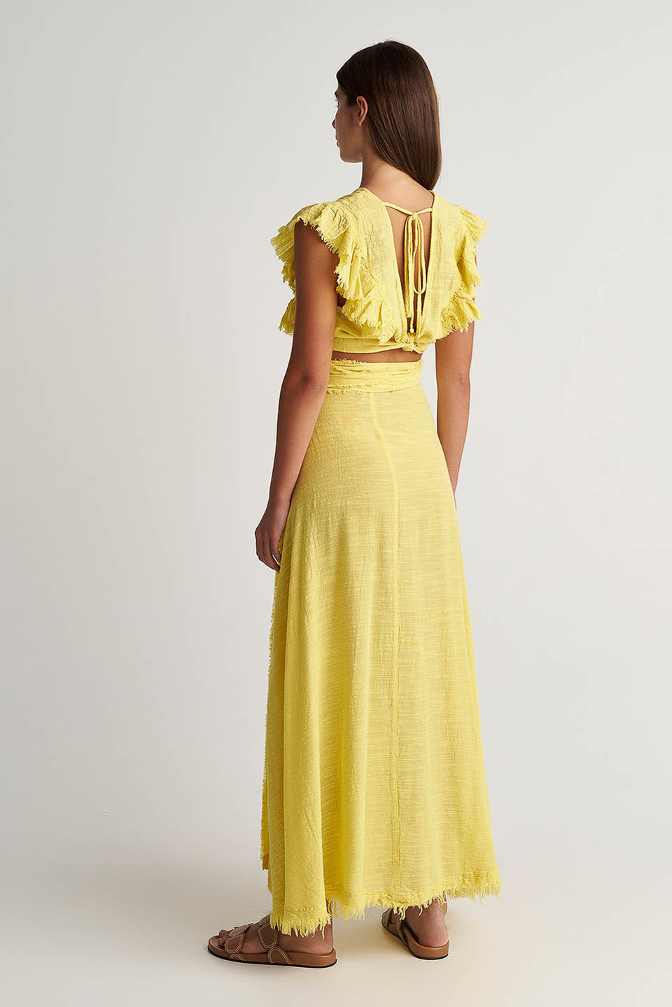 P&C GAUZE Maxi Skirt/Crop Top