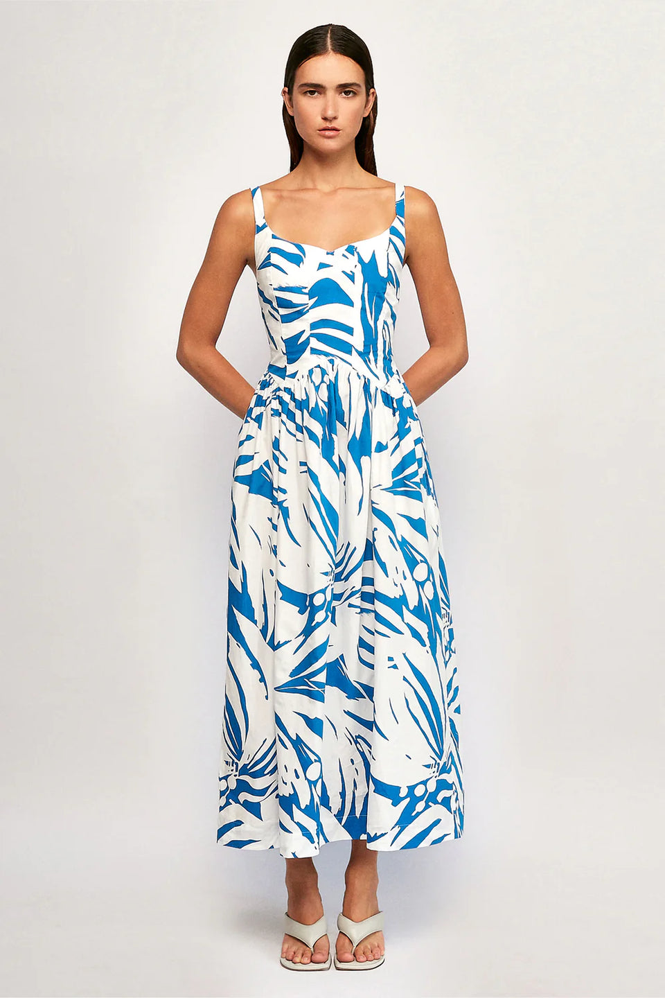 SWF Wave Waist Midi Dress