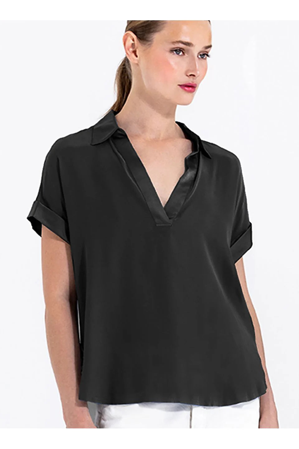 Go by Go Silk Polo Top