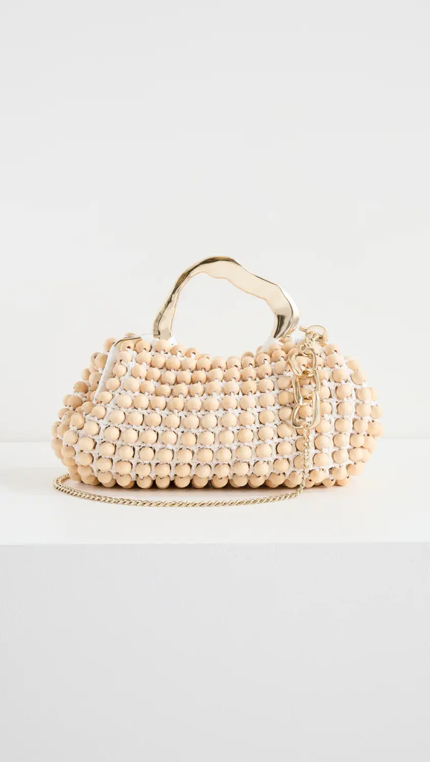Aje VALERIE Beaded Frame Clutch