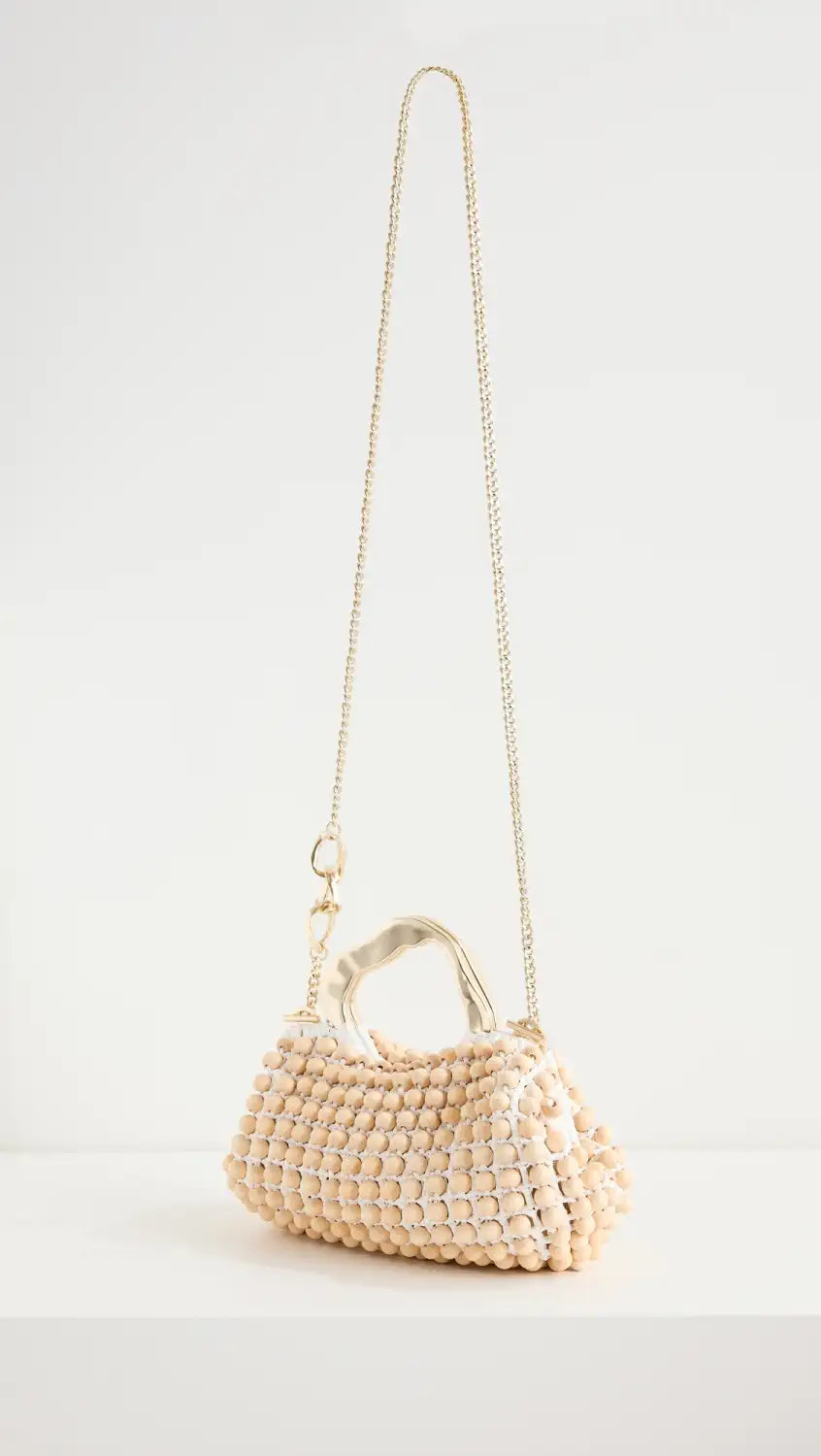 Aje VALERIE Beaded Frame Clutch