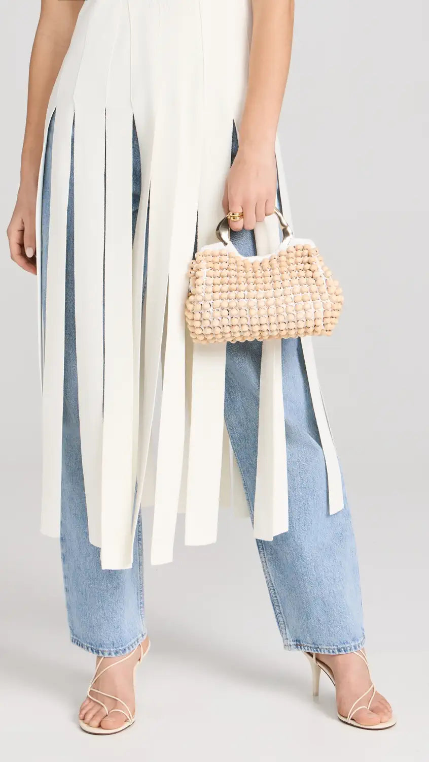 Aje VALERIE Beaded Frame Clutch