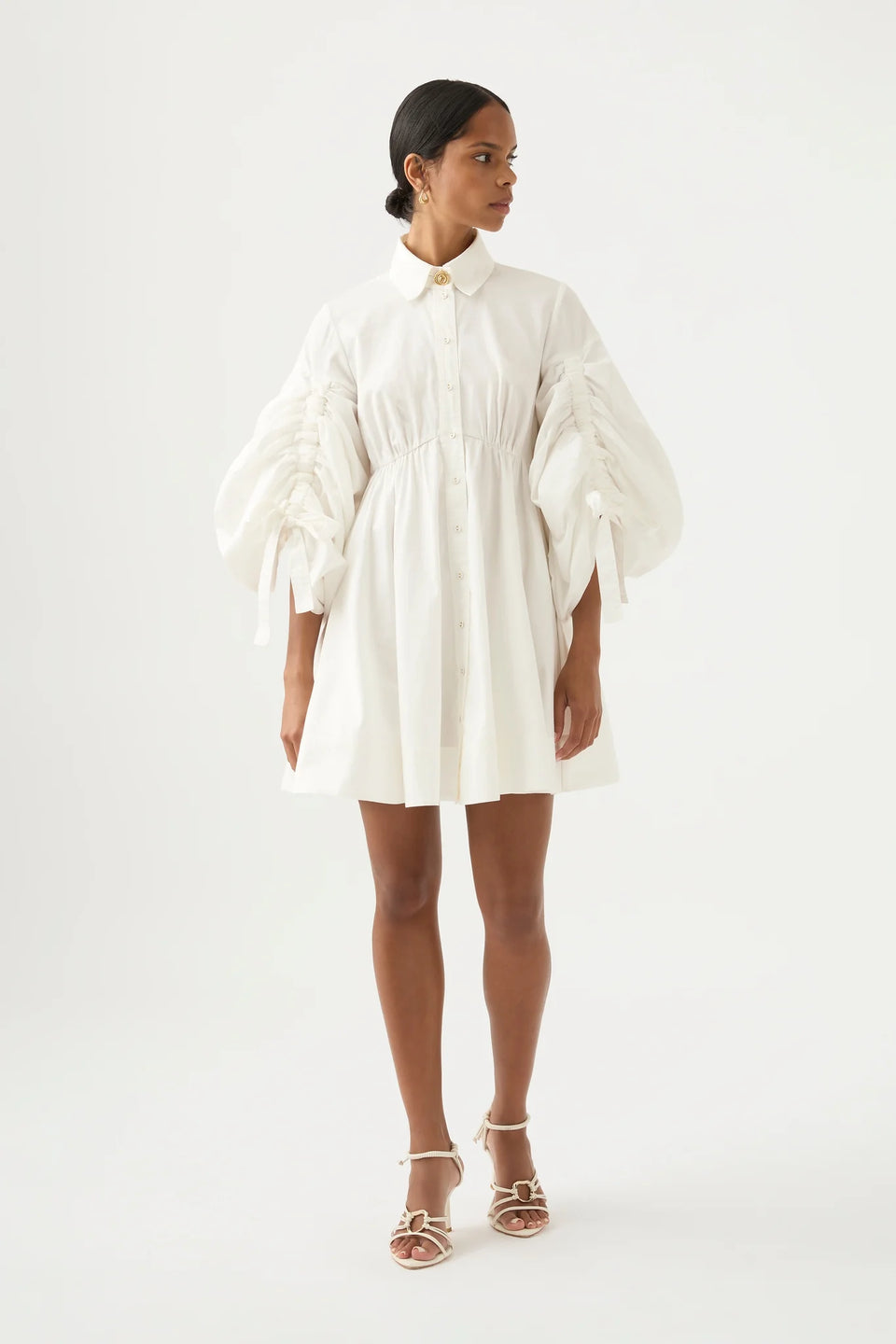 Aje UTOPIA Drawstring Mini Dress