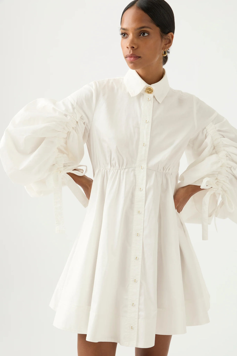Aje UTOPIA Drawstring Mini Dress