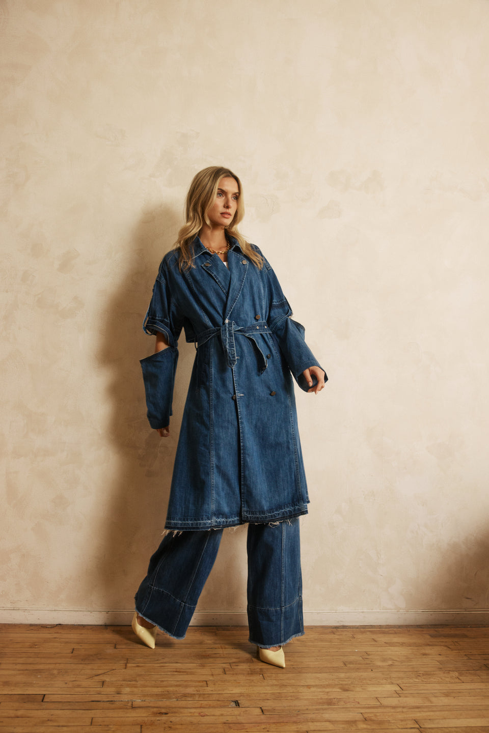 MAAC ASTOR 3 In 1 Denim Trench Coat