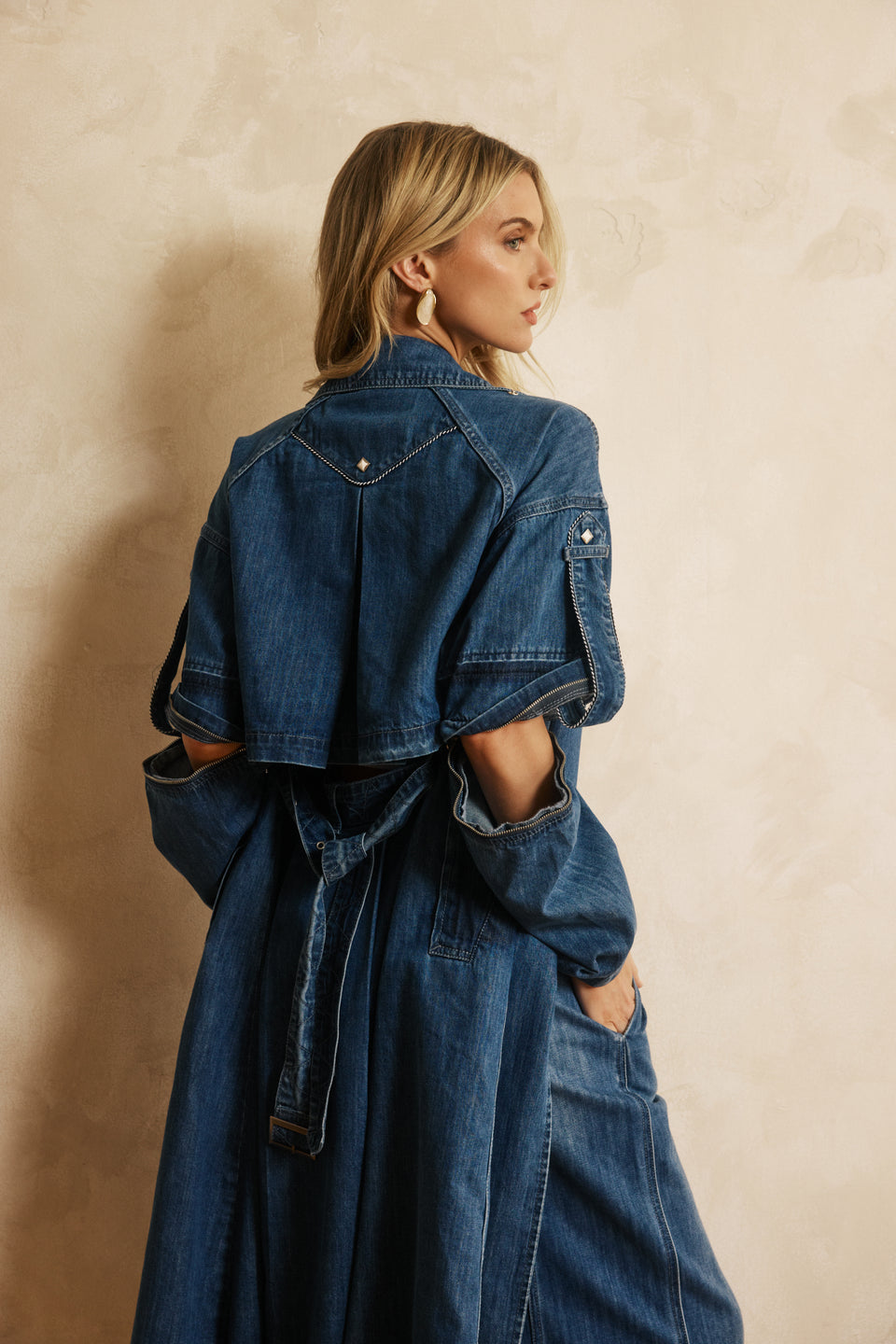 MAAC ASTOR 3 In 1 Denim Trench Coat