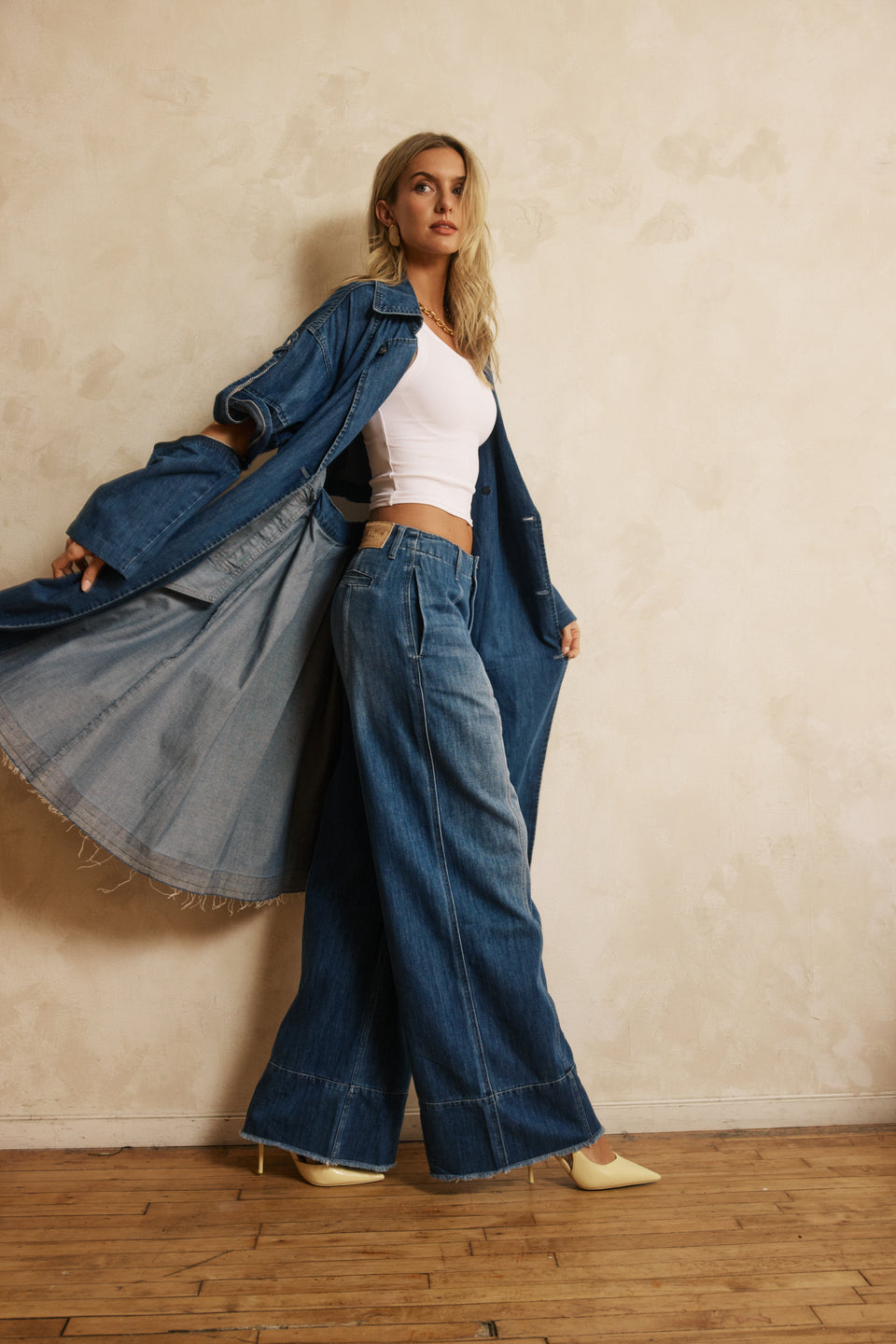 MAAC ASTOR 3 In 1 Denim Trench Coat