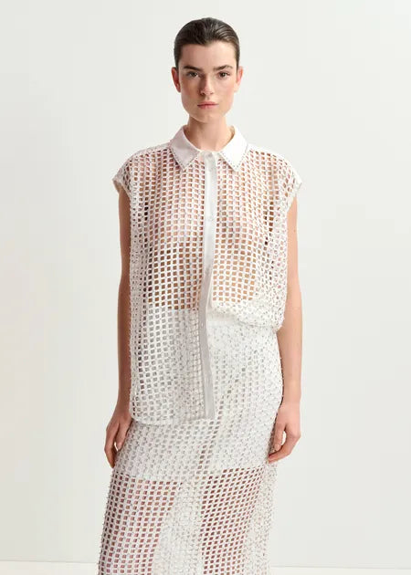 Essentiel Antwerp HARNESS Sequin Mesh Shirt
