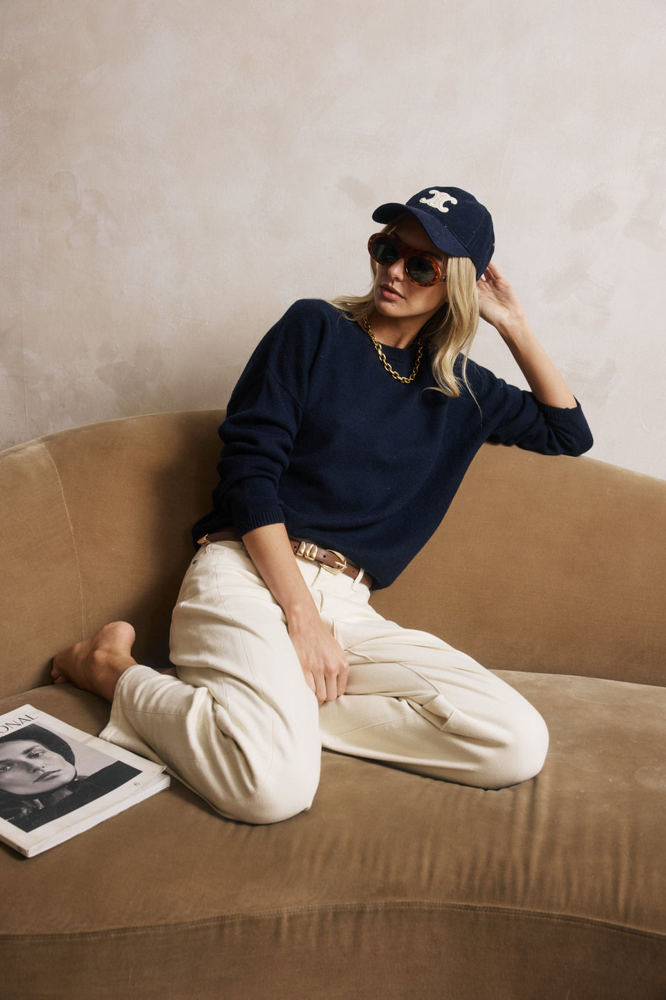 Harley Cashmere Crew Neck Sweater
