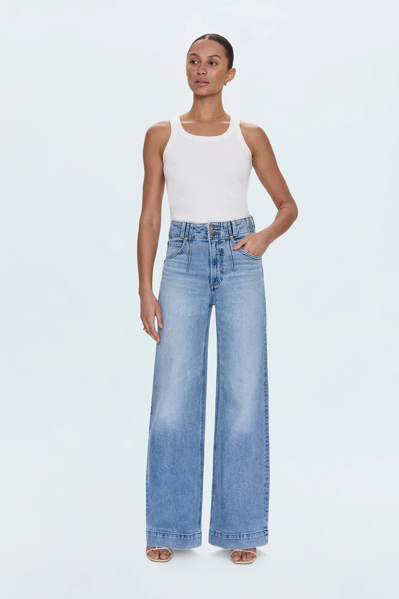 Pistola LANA High Rise Ultra Wide Leg Jean - Terrace