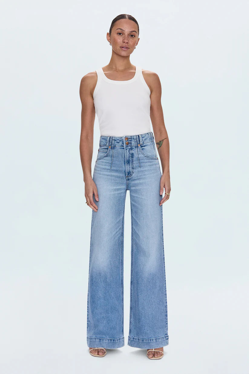 Pistola LANA High Rise Ultra Wide Leg Jean - Terrace
