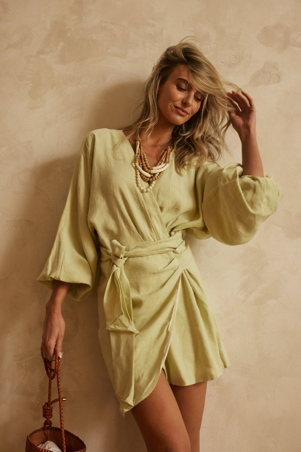 MAAC LILLA Linen Wrap Dress