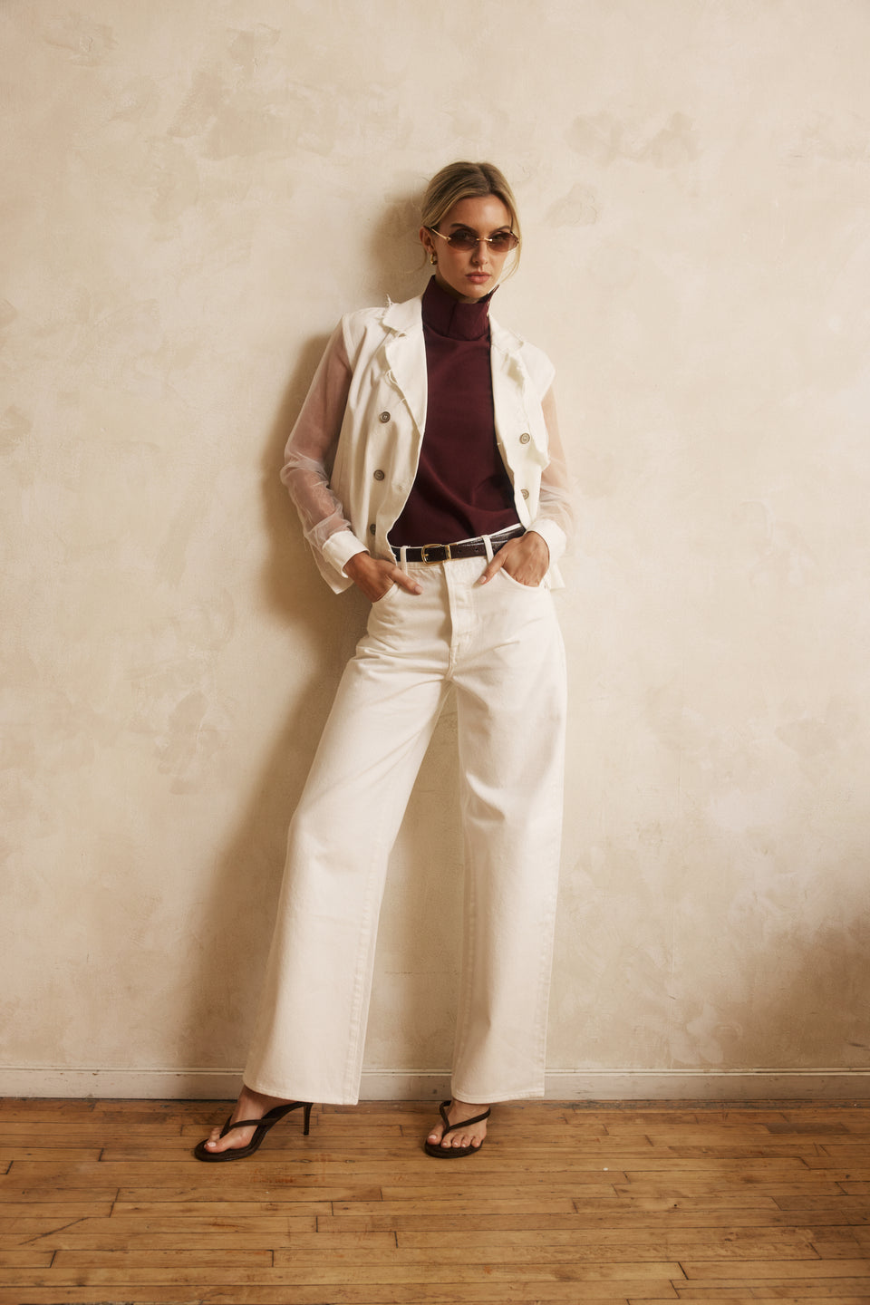 MAAC SEGAL Denim Organza Jacket