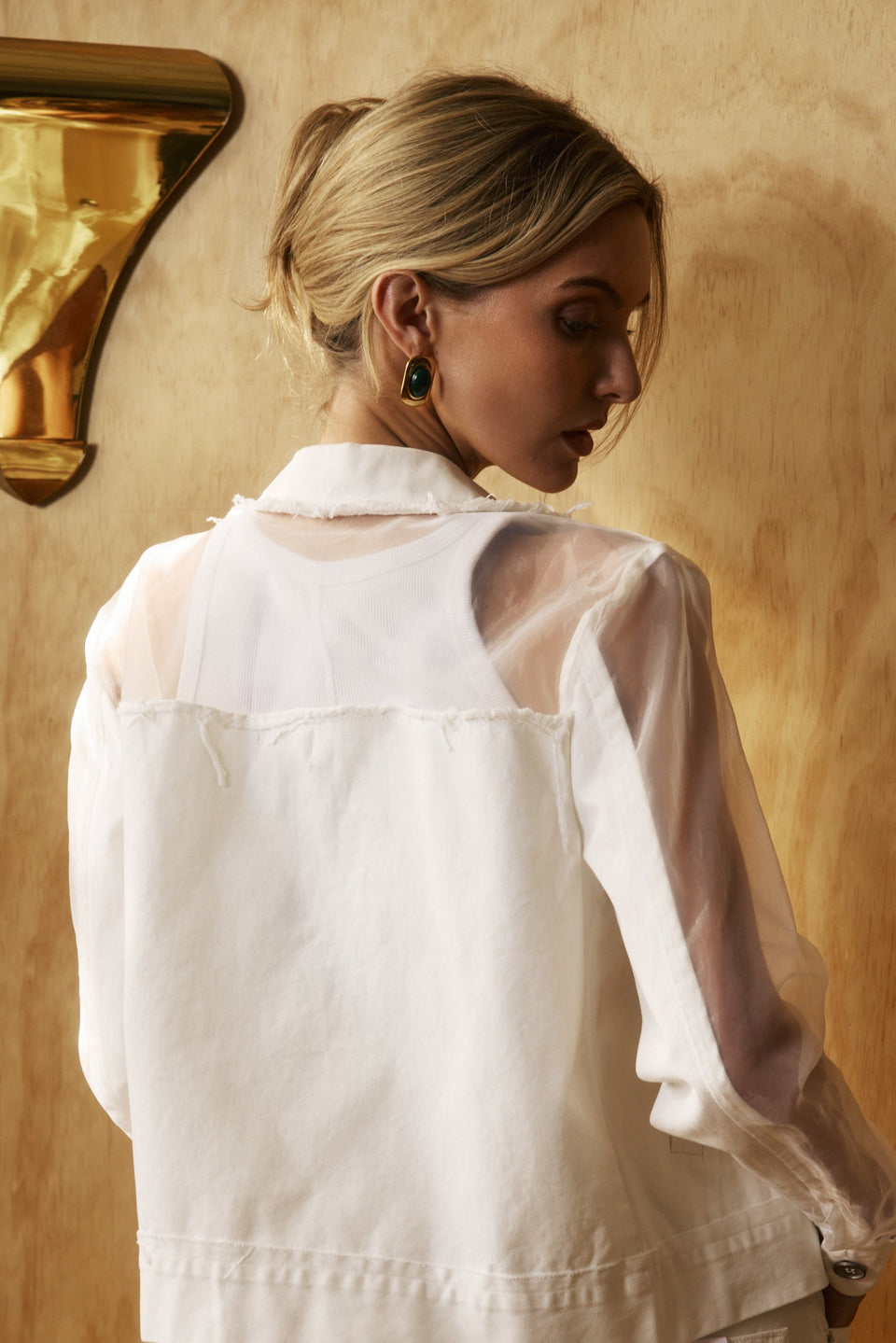 MAAC SEGAL Denim Organza Jacket