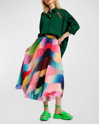 Essentiel Antwerp DROBALI Pleated Midi Skirt