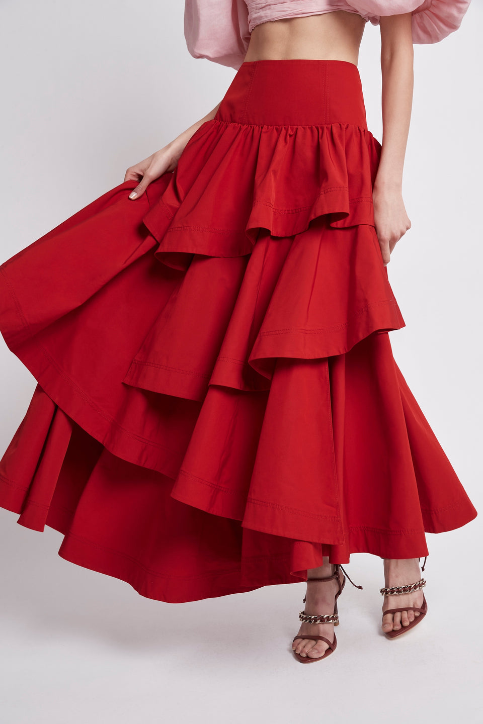 Aje COSMO Skirt Scarlet