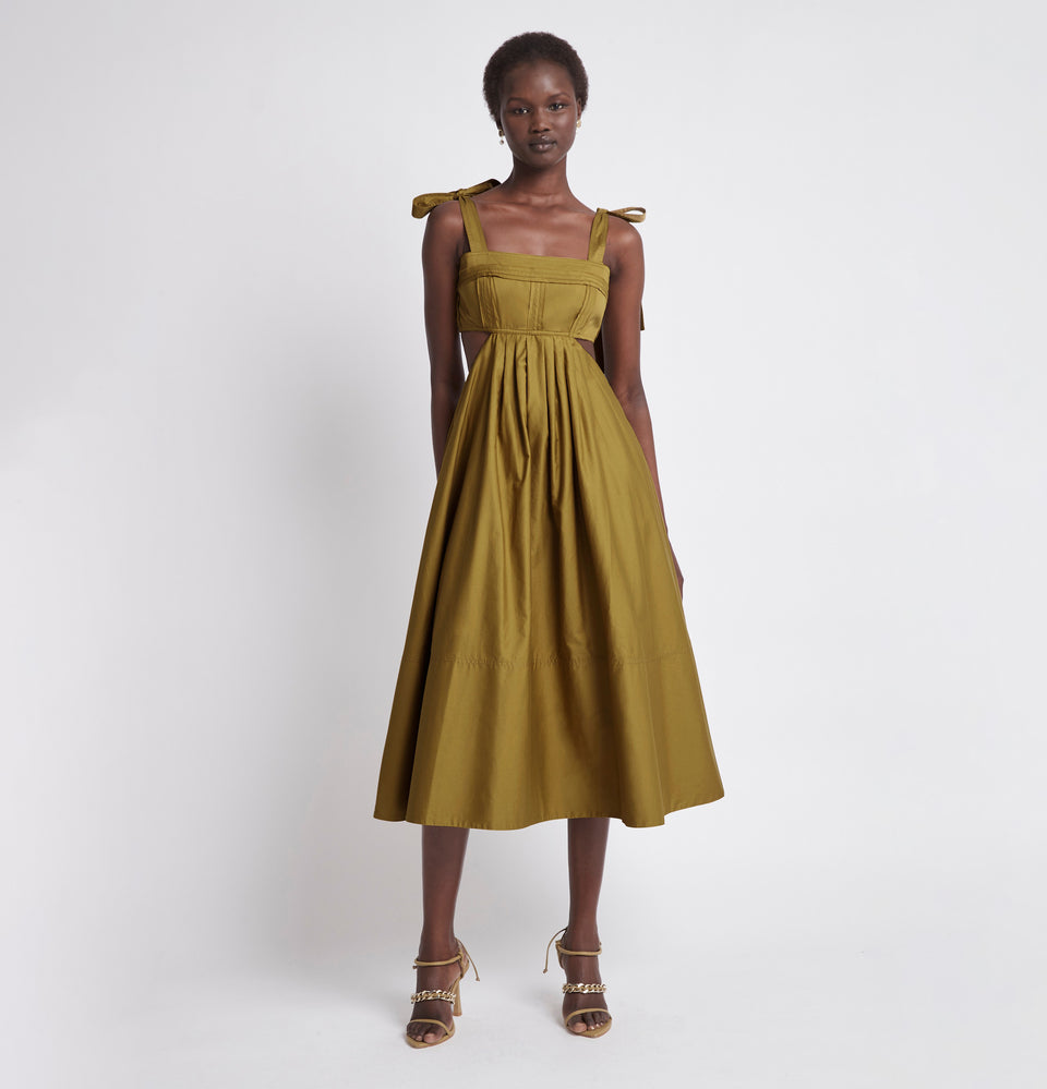 Aje FREQUENCY Cut Out Midi Dress