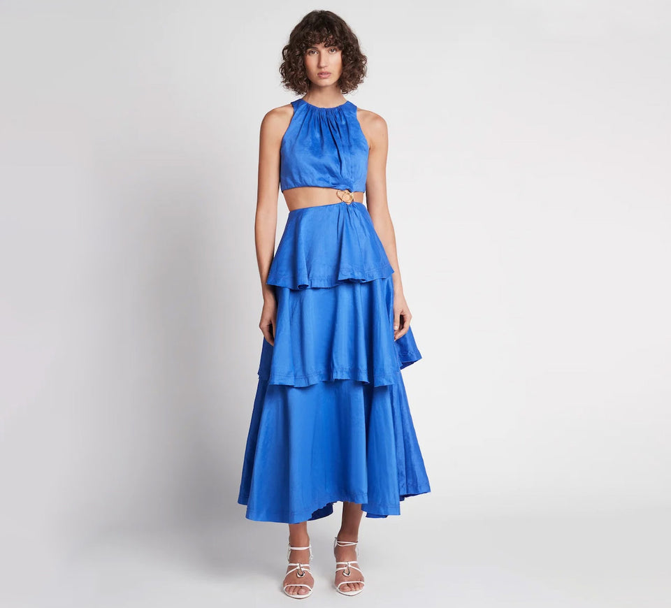 Aje WAVE Cut Out Ring Midi Dress