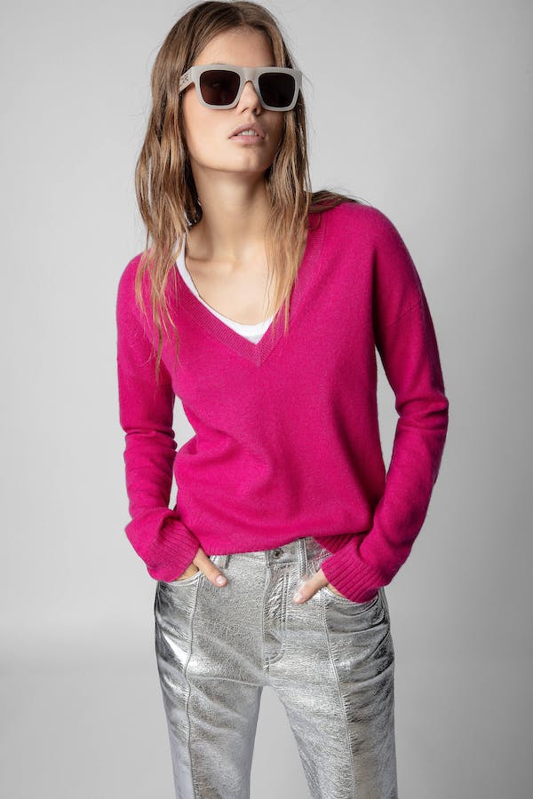 Zadig&Voltaire VIVI Pink Patch Sweater